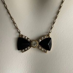 J Crew Bow tie Rhinestone Necklace